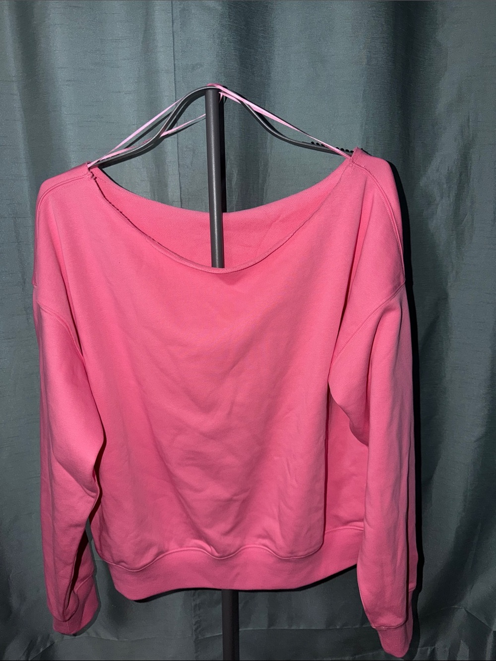 Fabletics Strawberry Milkshake Pink Off-the-Shoulder Sweatshirt